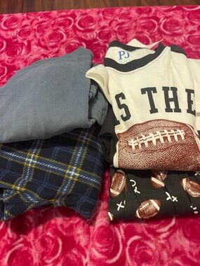 Old Navy Navy and Yellow Plaid Boys Pajama Pants
